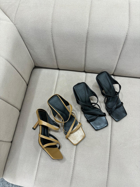 High Fashion Thin Straps Open Toe Heels